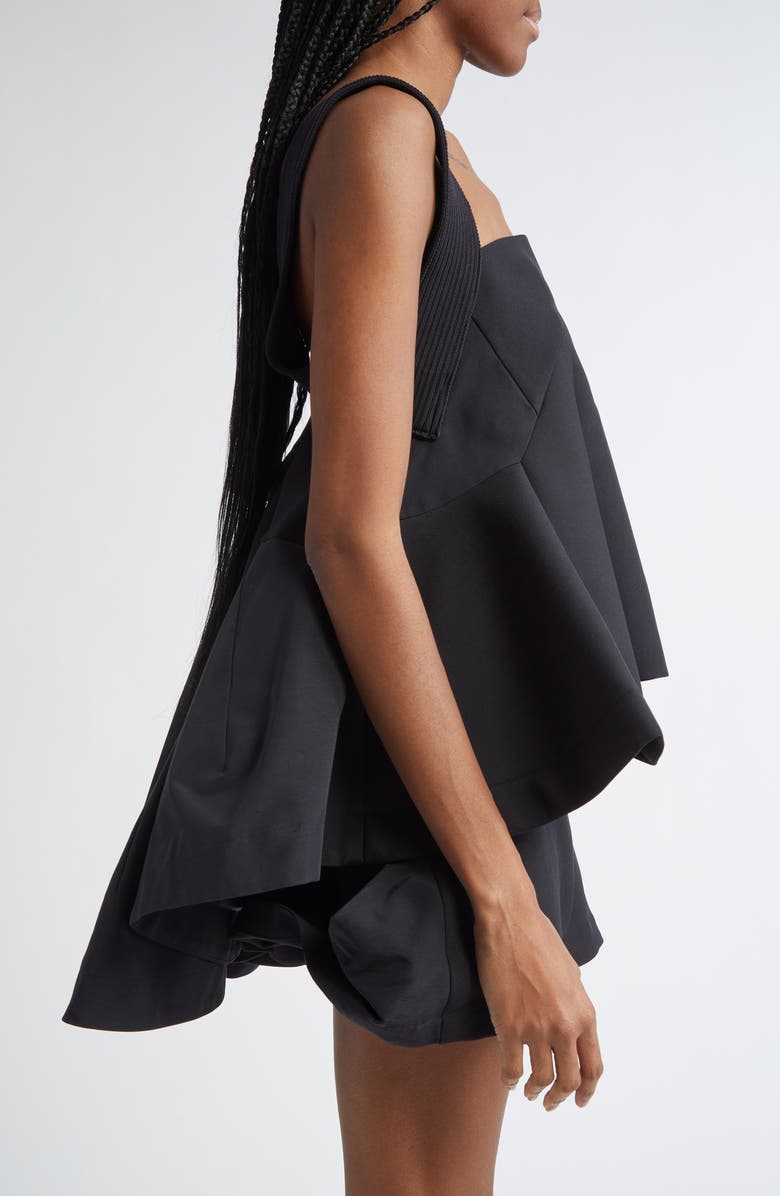 Sacai Mixed Media High-Low Flare Top, Alternate, color, 