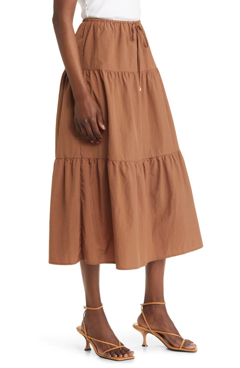 Rails Mary Tiered Nylon Midi Skirt, Alternate, color, 