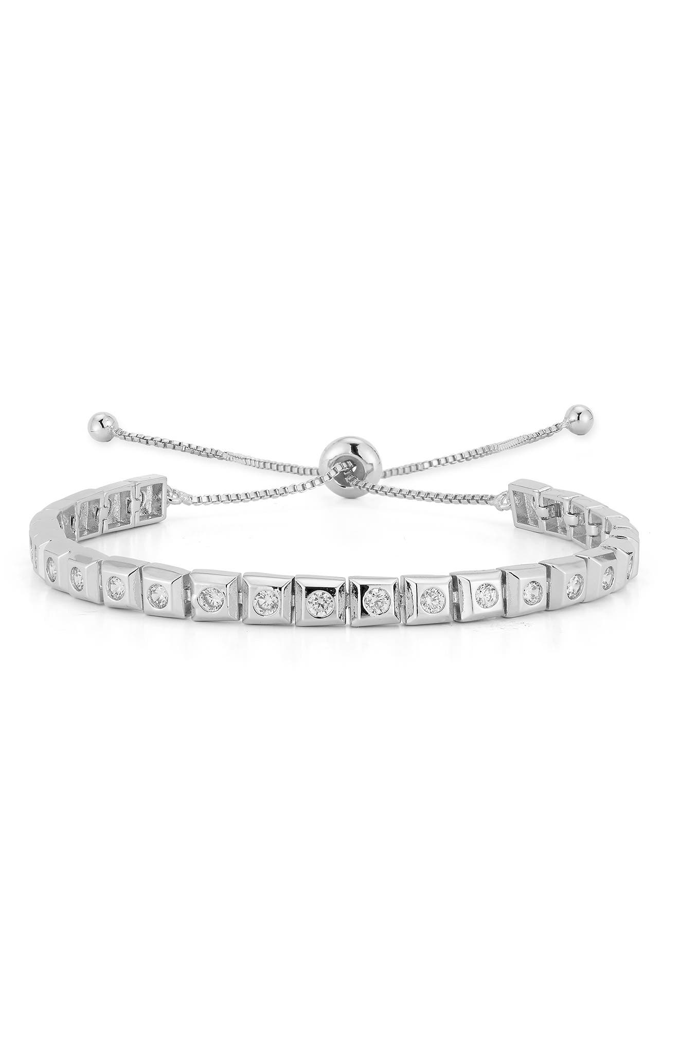 GLAZE JEWELRY Cubic Zirconia Tennis Slide Bracelet
