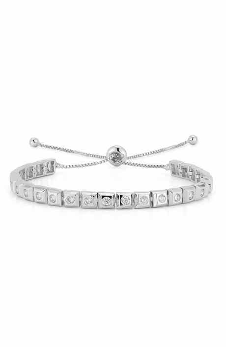 GLAZE JEWELRY Cubic Zirconia Tennis Slide Bracelet
