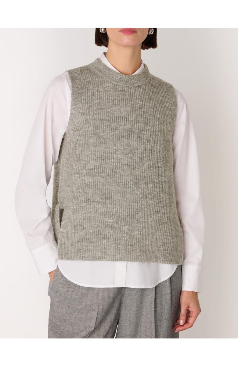 Whistles Wool Mix Side Tie Detail Tank, Alternate, color, Grey