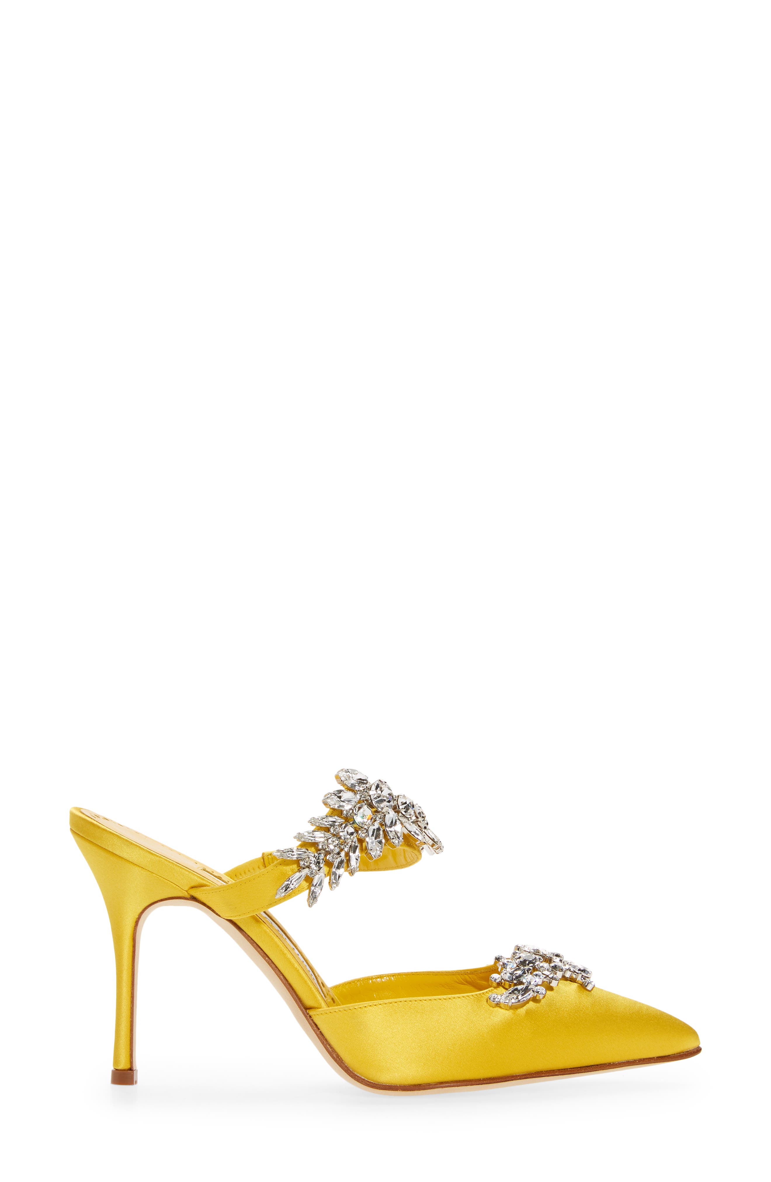 Manolo Blahnik Lurum Jewel Leaf Mule, Alternate, color, 