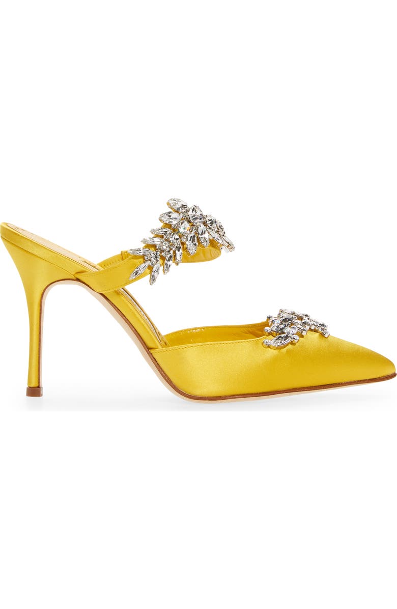 Manolo Blahnik Lurum Jewel Leaf Mule, Alternate, color,