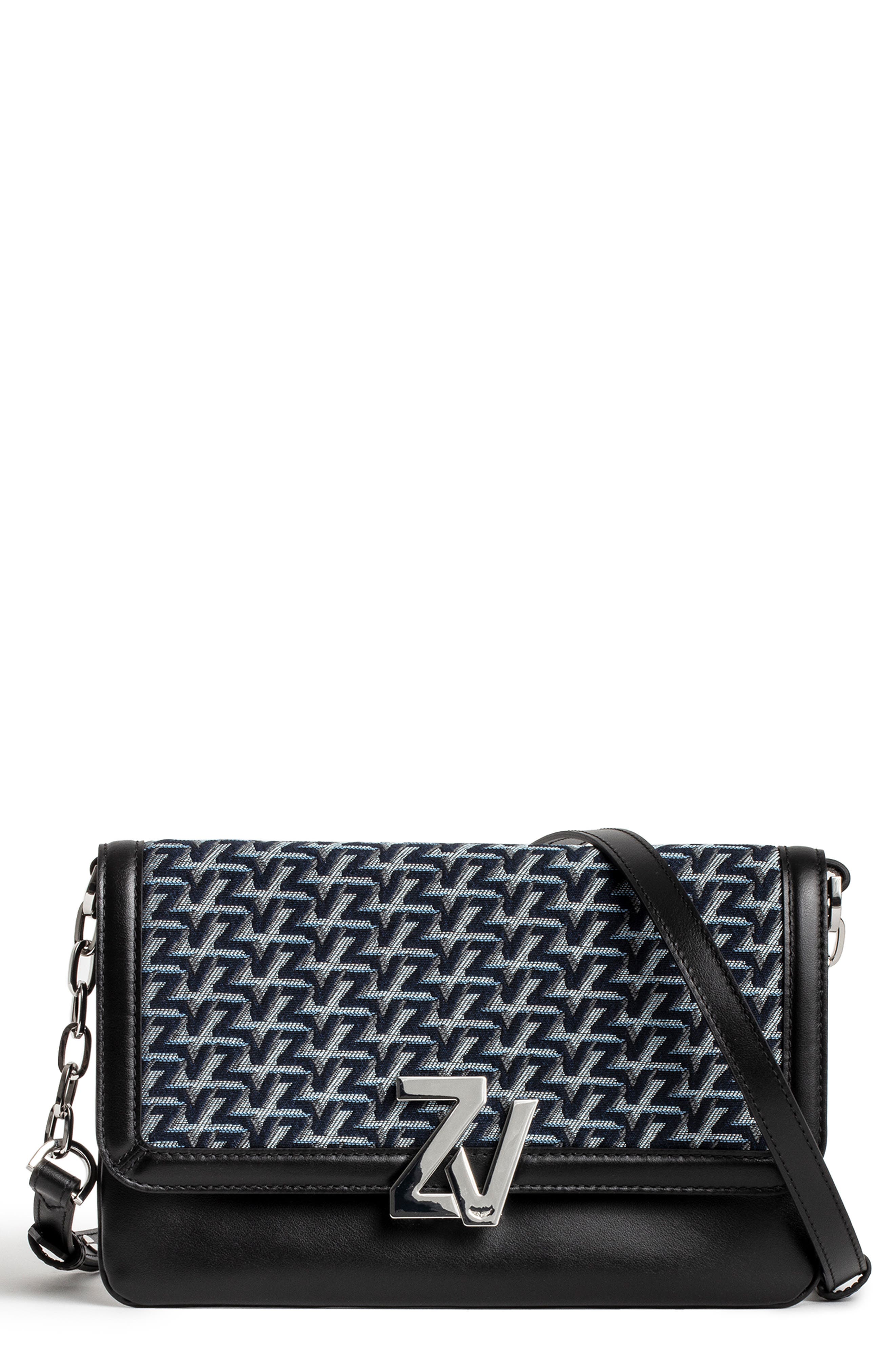 Zadig & Voltaire Monogram Crossbody Bag, Main, color, 