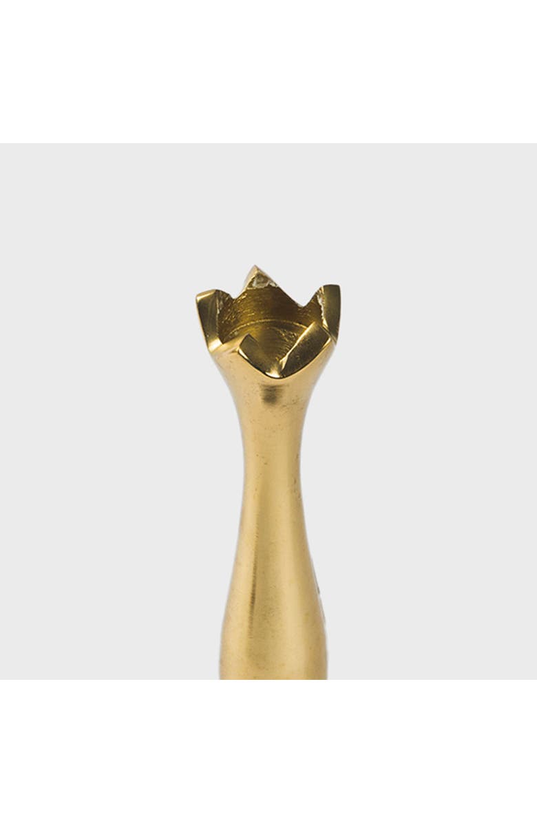 Mela Artisans Holiday Accents Brass Candlesticks Set, Alternate, color, Gold - 9"