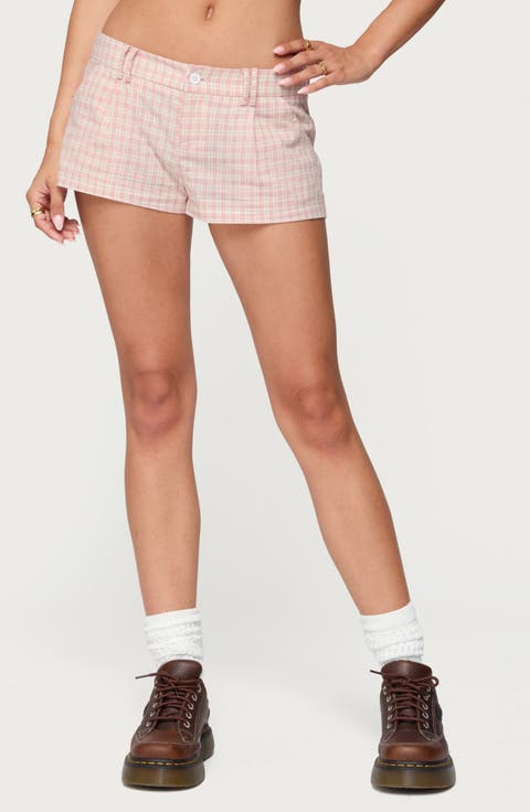 Monty Plaid Low Rise Shorts