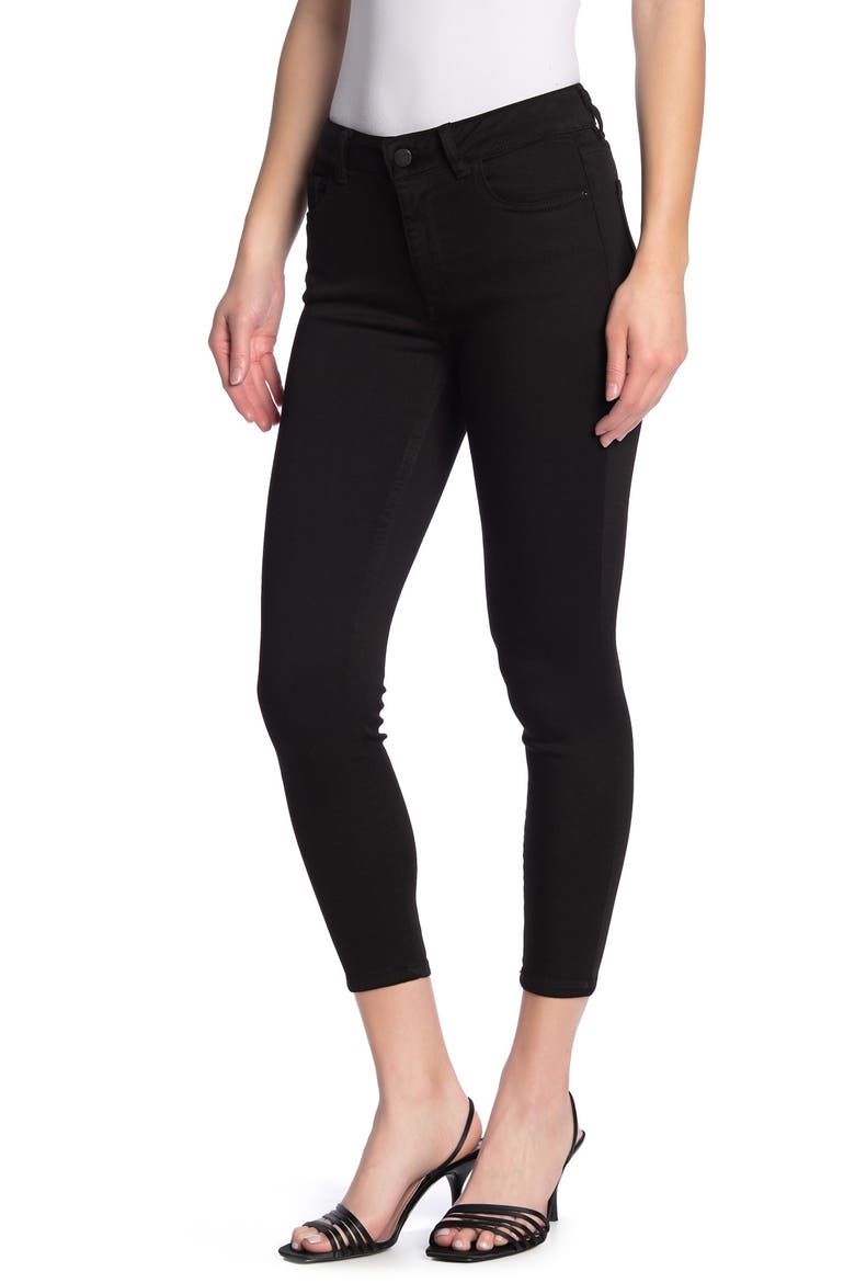 Florence Petite Mid Rise Crop Skinny Jeans, Main, color, HAIL