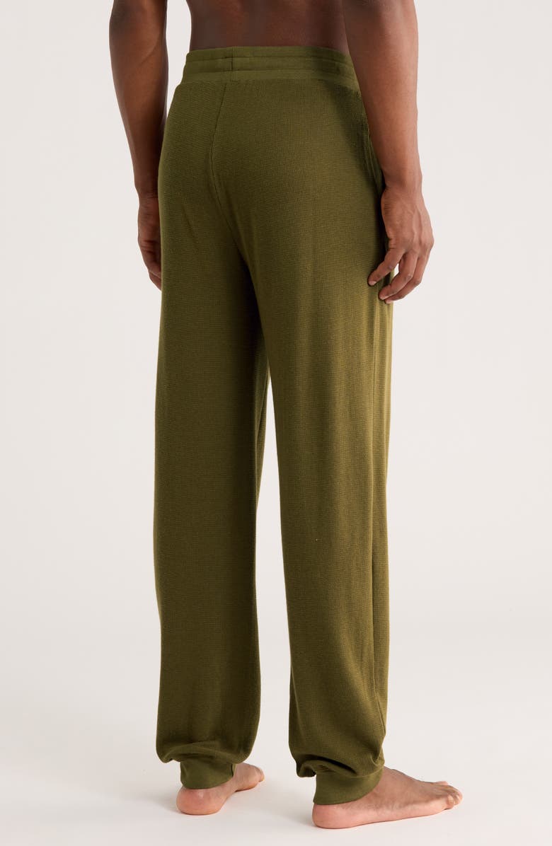 NORDSTROM RACK Waffle Lounge Pants, Alternate, color, Olive Dark