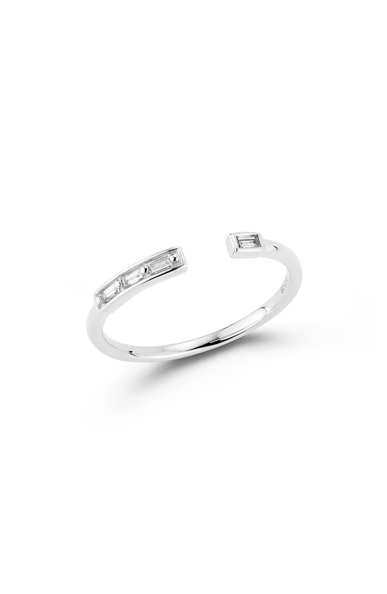 Dana Rebecca Designs Sadie Pearl Channel Set Diamond Open Ring, Main, color, 