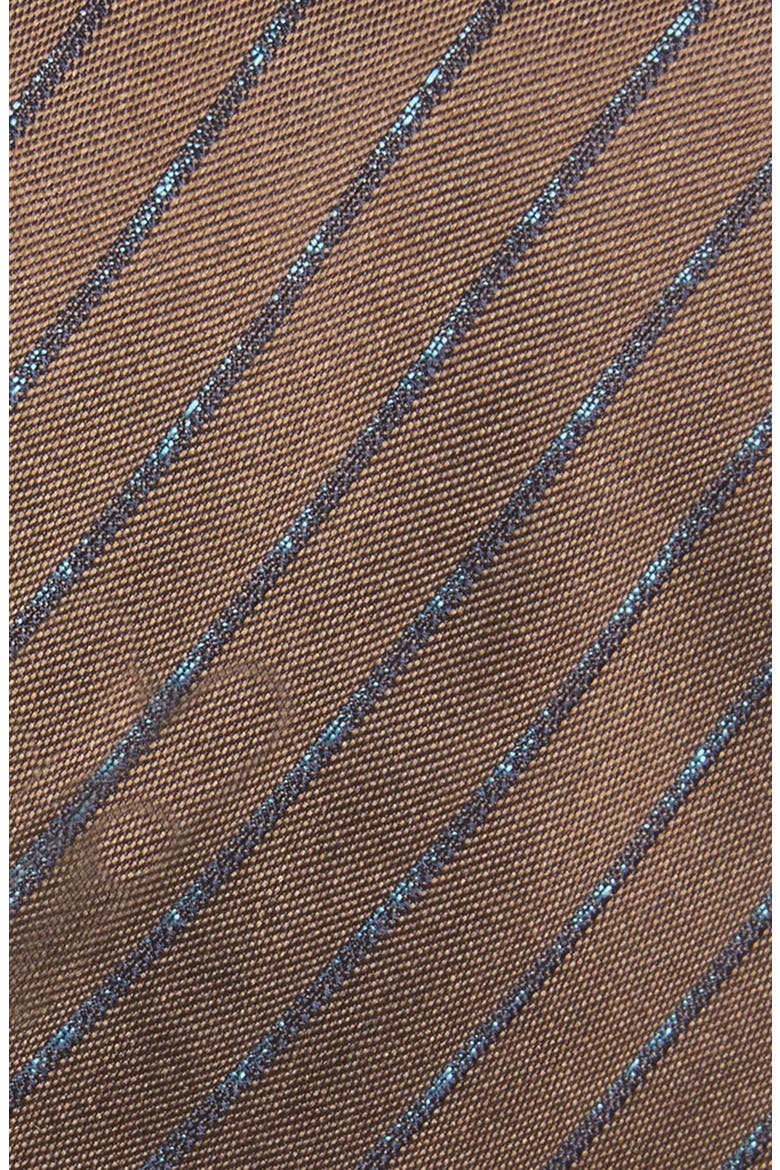 Stripe Silk Tie, Alternate, color, BROWN