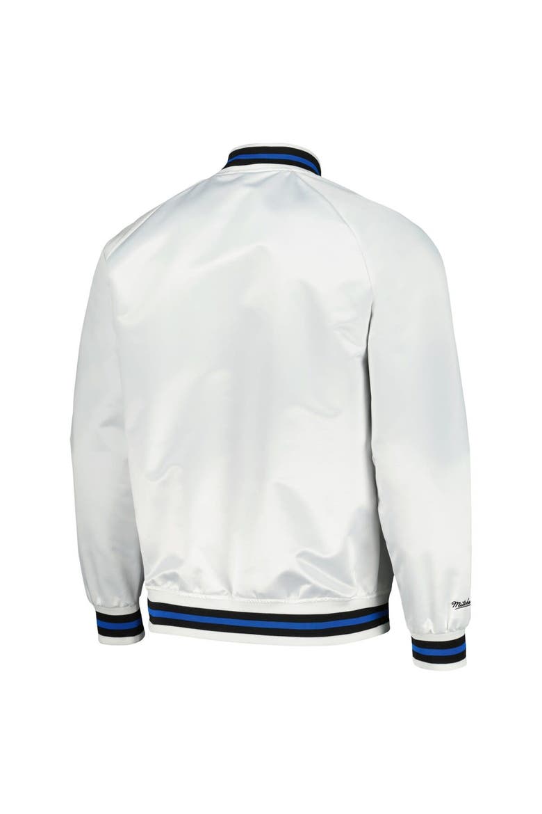 Men's Mitchell & Ness White Minnesota Timberwolves Hardwood Classics  Throwback Wordmark Raglan Full-Snap Jacket, Alternate, color, White