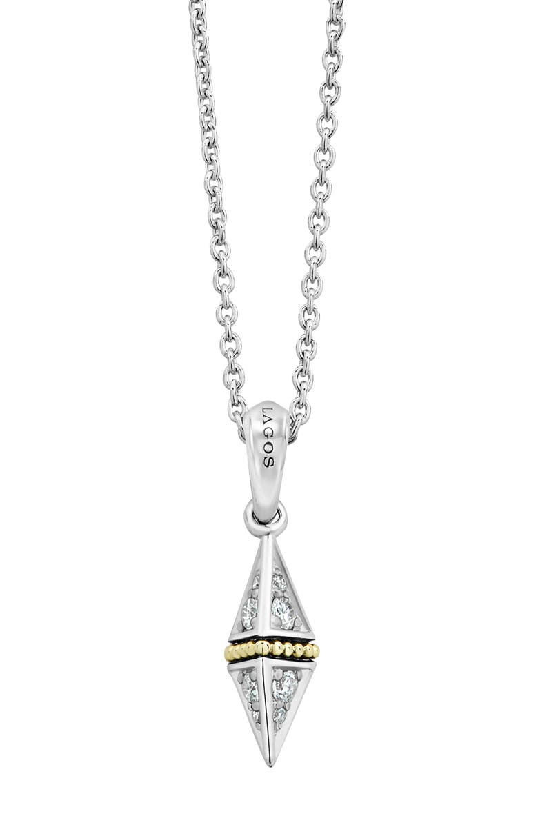LAGOS Diamond Pyramid Pendant Necklace, Alternate, color, 