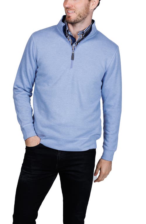 Tailorbyrd French Rib Quarter Zip Sweater In Animal Print