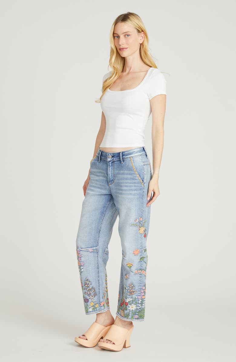 Driftwood Barbie Barrel Leg Jeans, Alternate, color, Medium Wash