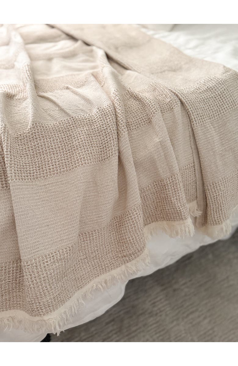 Anaya Umbra Waffle Bed Blanket, Alternate, color,