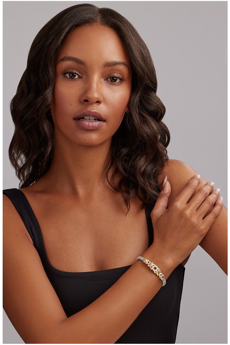 Embrace XOX Diamond Rope Bracelet, Alternate, color, SILVER/ GOLD