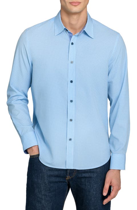 Micro Square Stretch Dress Shirt