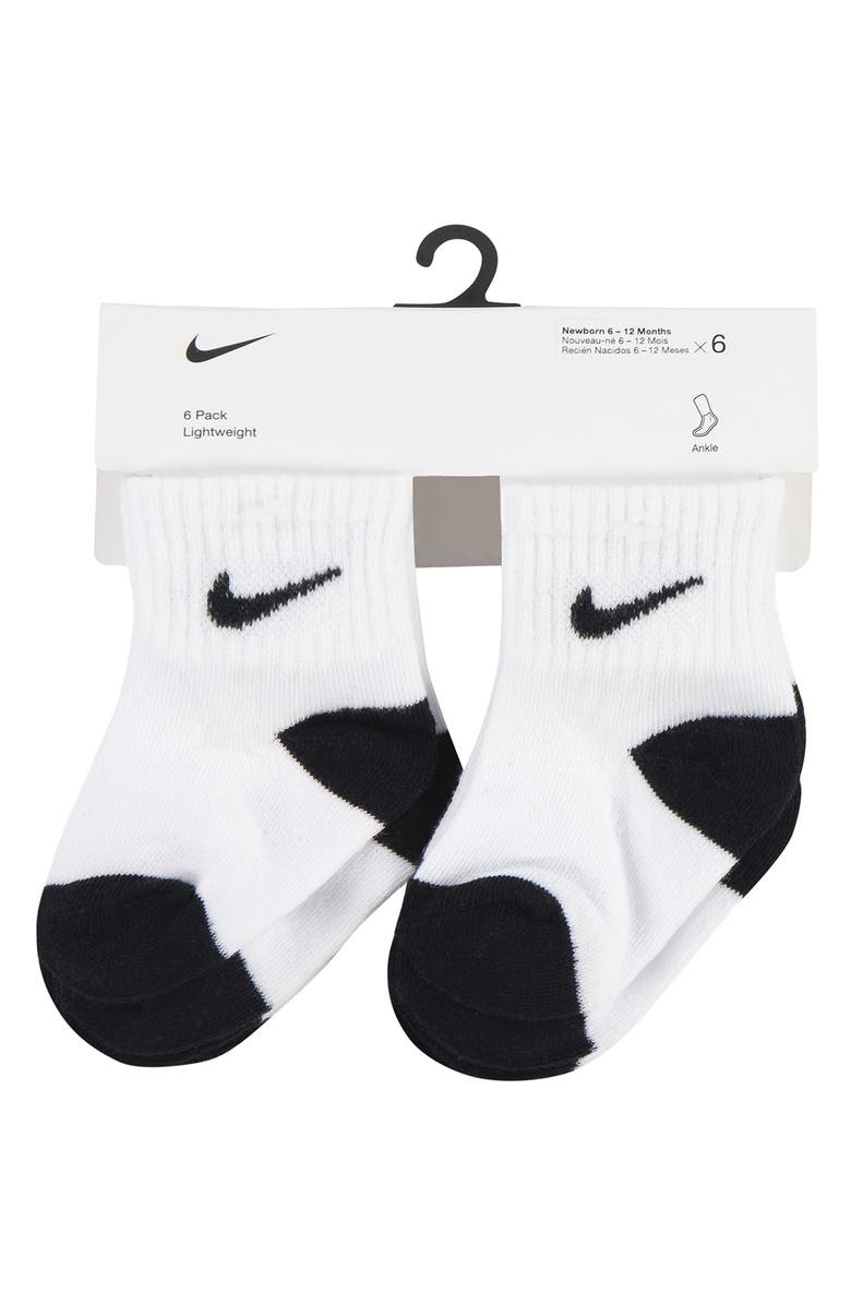 Nike 6-Pack Swoosh Ankle Socks, Alternate, color, White