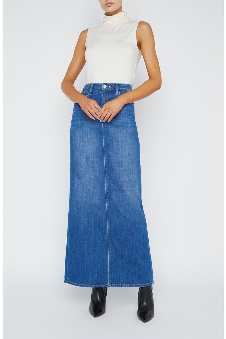 Miriam Denim Maxi Skirt, Alternate, color, APOLLO