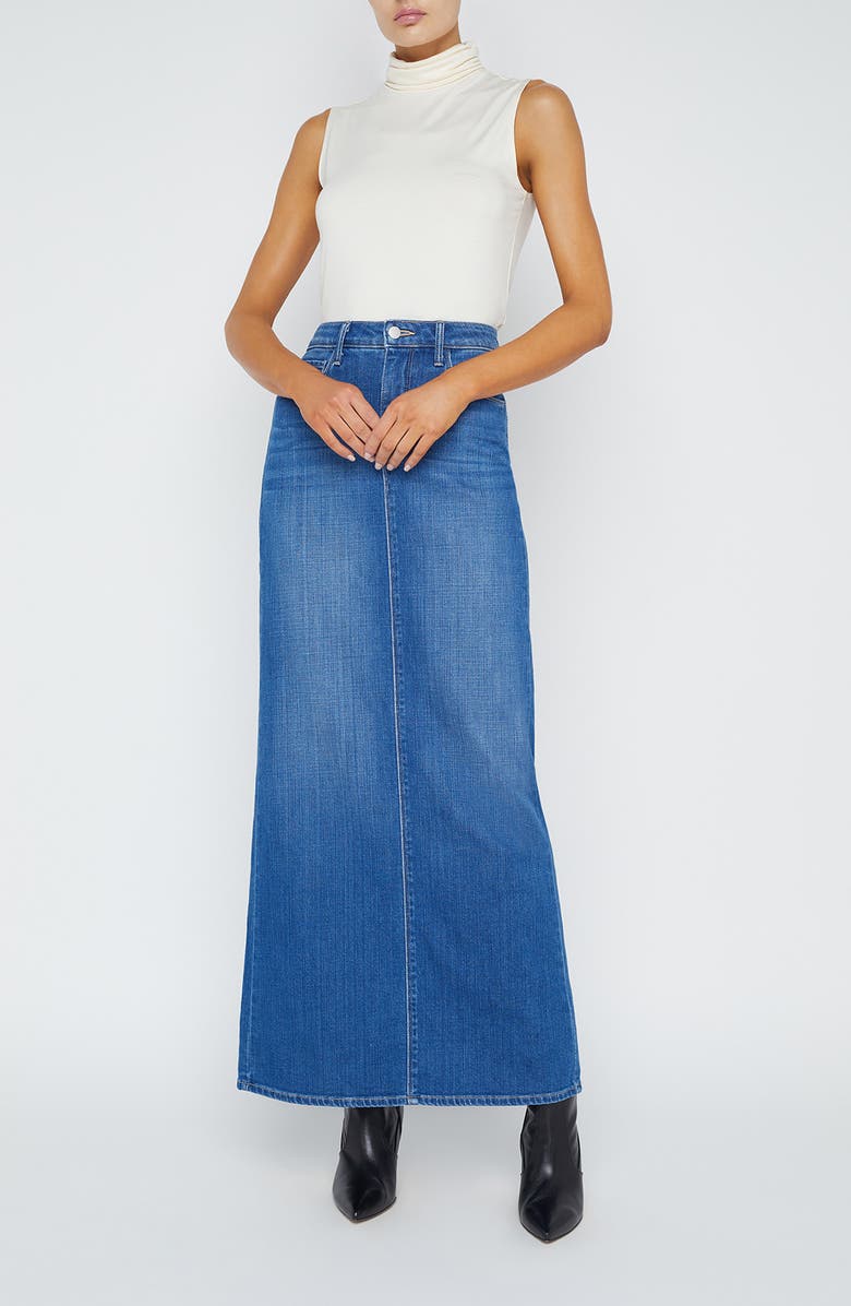 L'AGENCE Miriam Denim Maxi Skirt, Alternate, color, Apollo