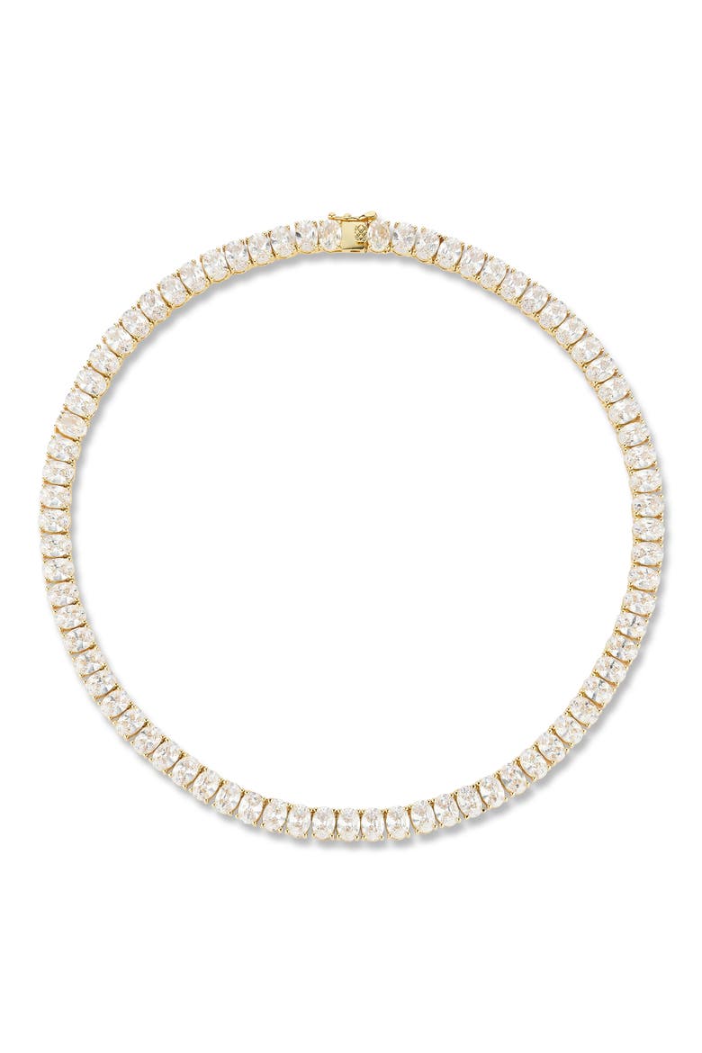 Cubic Zirconia Tennis Necklace, Alternate, color, GOLD