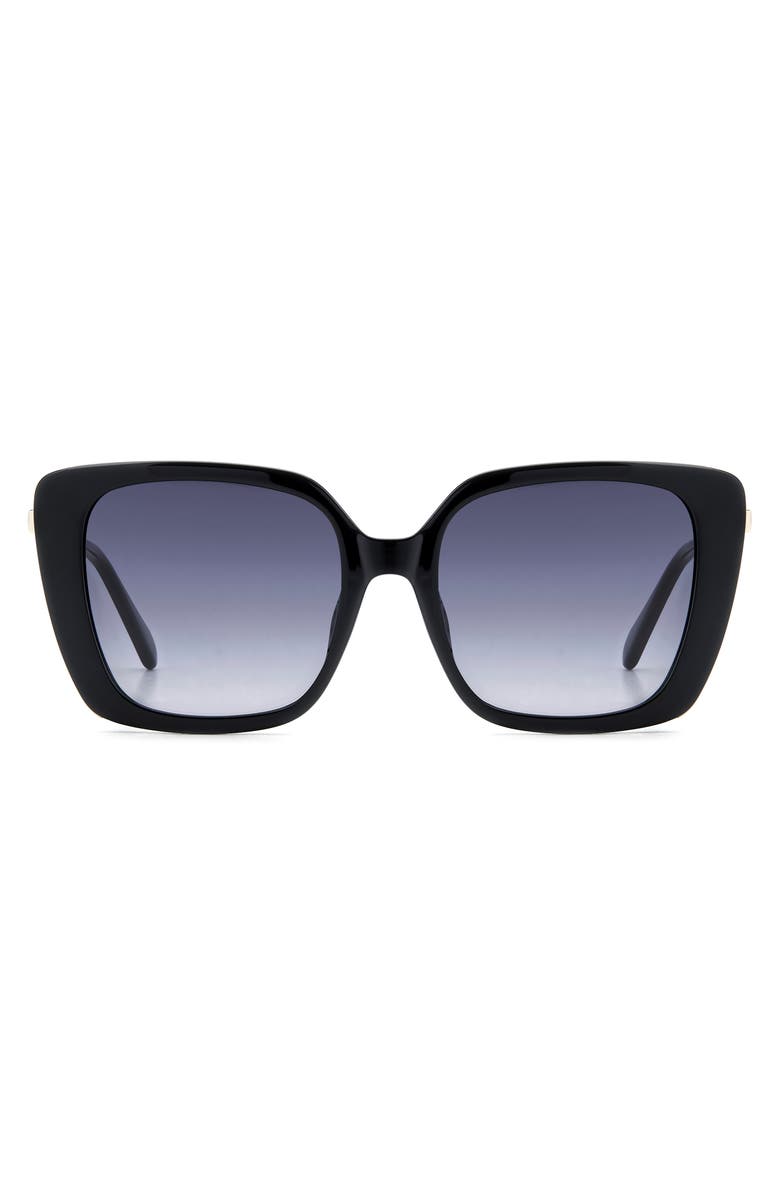 Fossil 54mm Gradient Square Sunglasses, Main, color, Black/ Dark Grey Sf