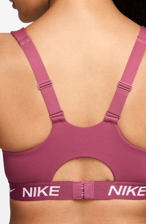 Nike Indy Dri-fit High Support Sports Bra In Burgundy