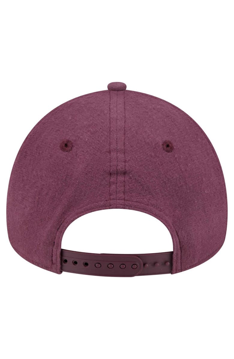 New Era Men's New Era Maroon Florida Marlins Cooperstown Collection Moleskin A-Frame 9FORTY Adjustable Hat, Alternate, color, Maroon