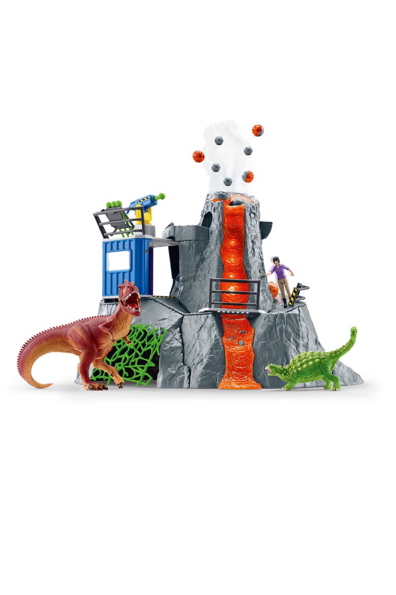 Volcano Expedition Base Camp  60 Piece Dinosaur Playset, Main, color, Multicolored
