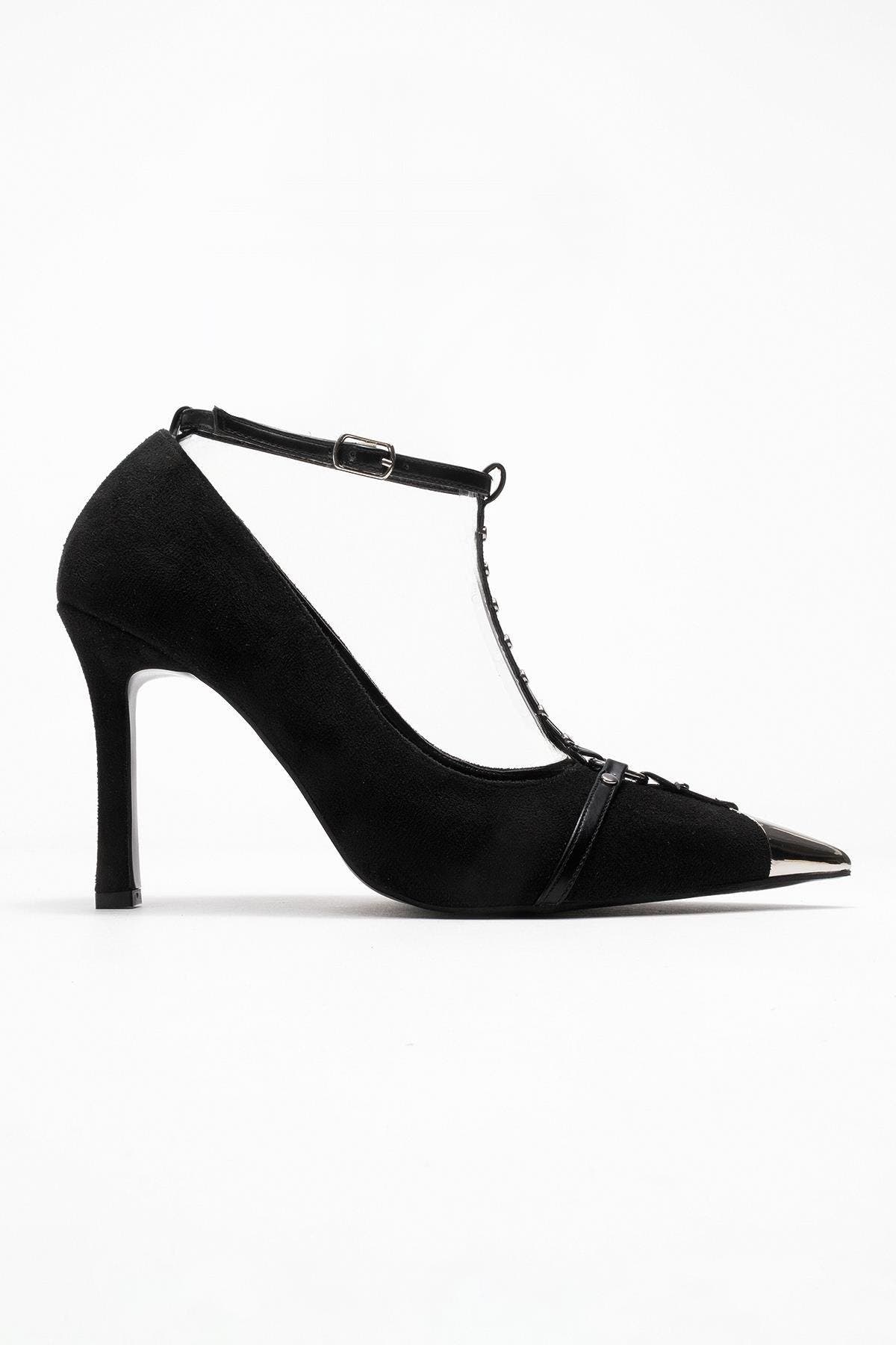 Prologue Shoes Juliana Pointed Toe Pump, Alternate, color, Black Suede
