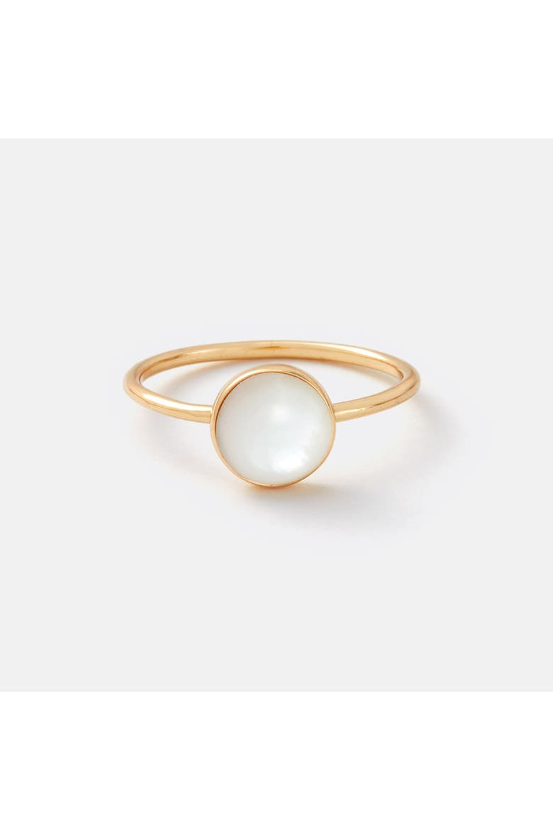 Gold Round Pearl Ring, Main, color, Gold