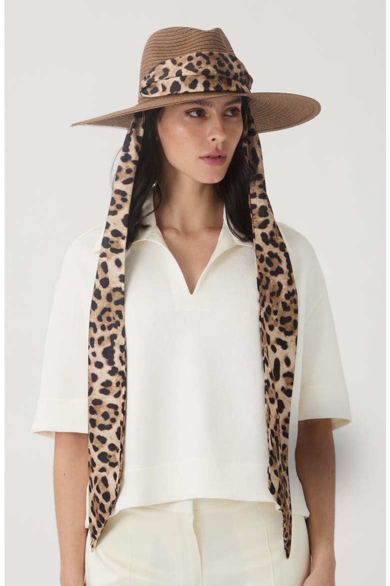 Cassidy Packable Straw Fedora, Alternate, color, CHOCOLATE