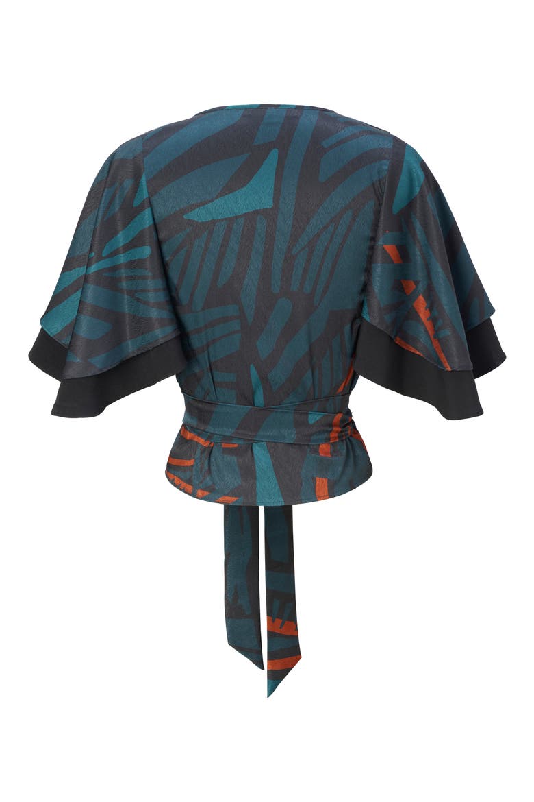 Sahel Ben Blouse, Alternate, color, TEAL