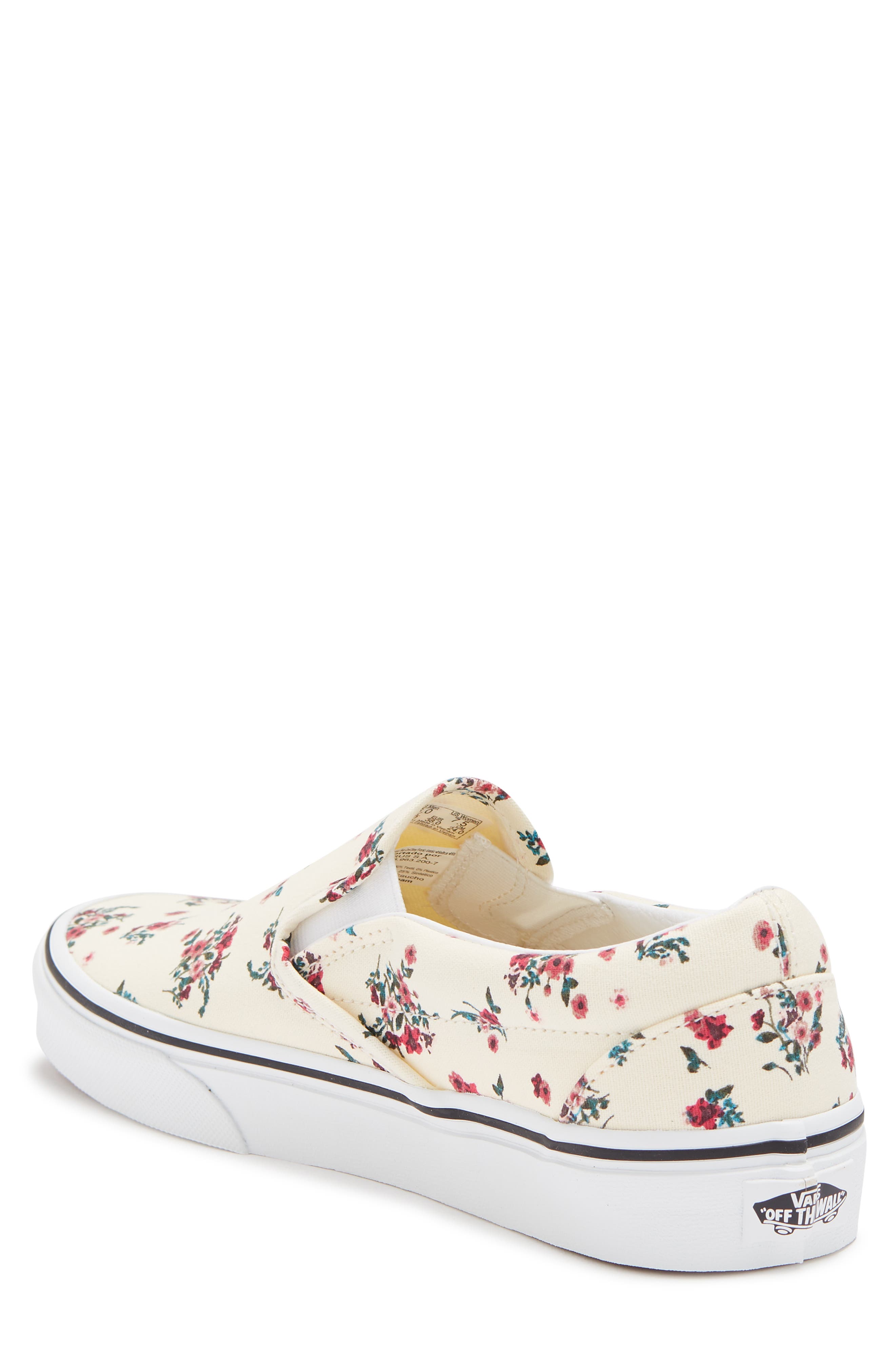 Vans Classic Floral Canvas Slip-On Sneaker, Alternate, color, 