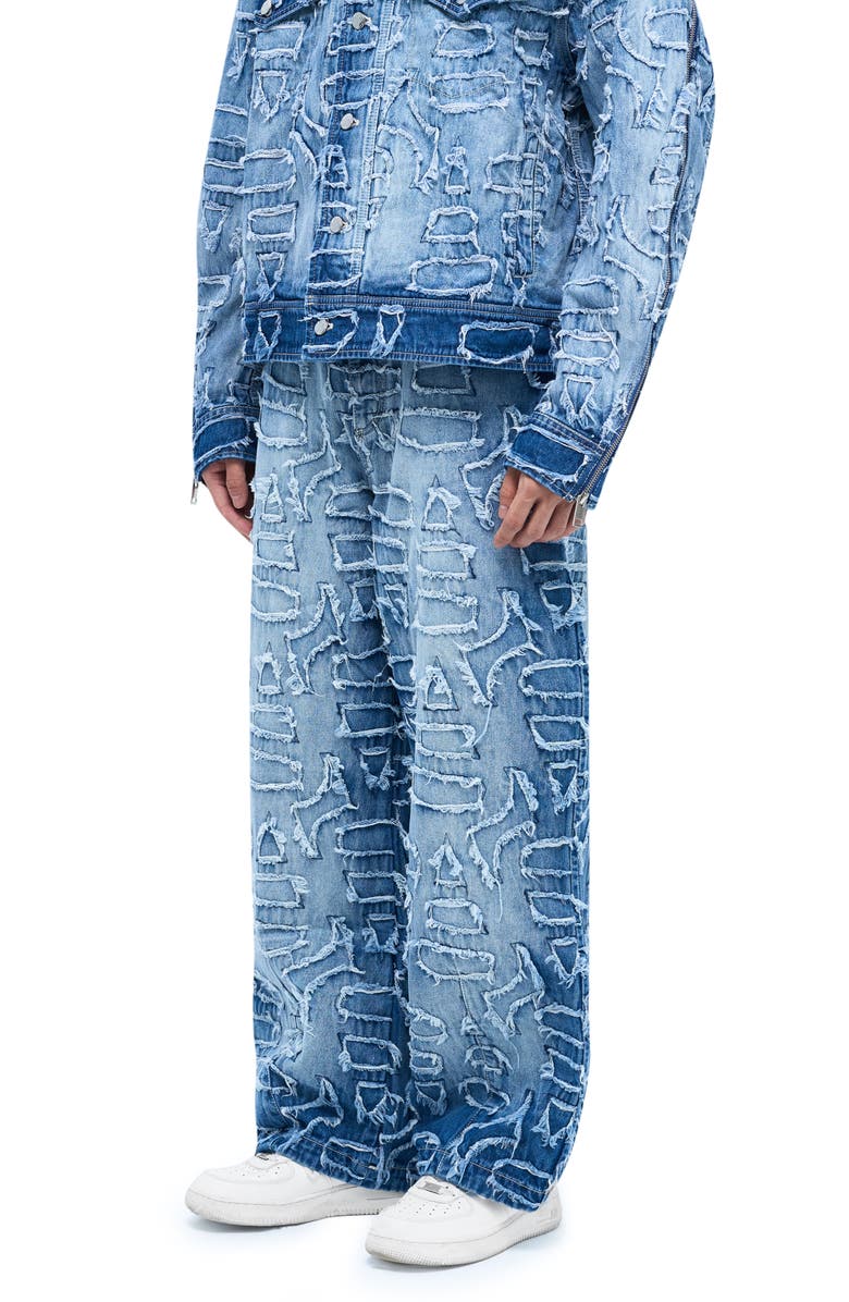 AlphaStyle Alida Burnout Jeans, Alternate, color, Blue