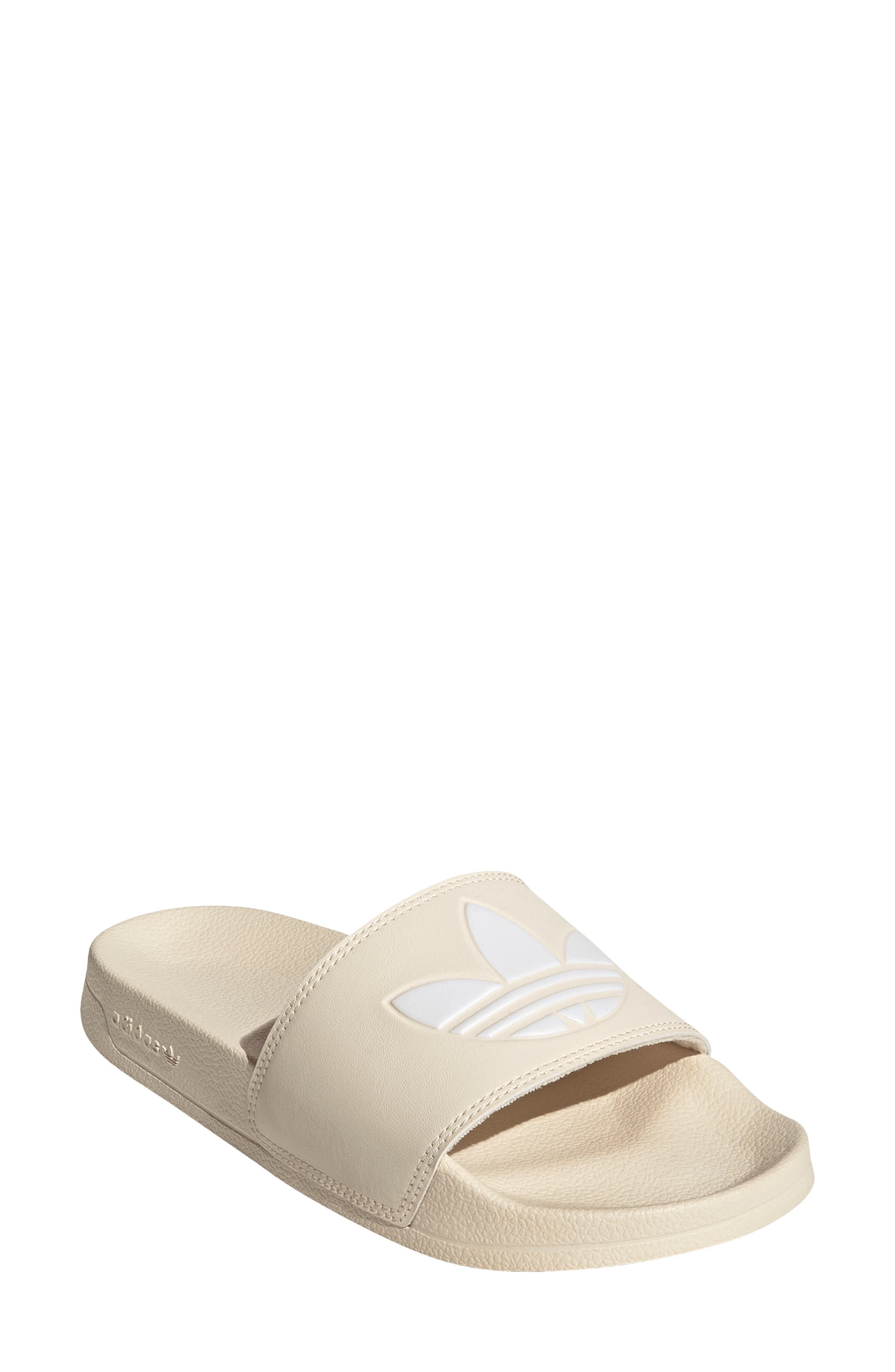 Adilette Lite Slide Sandal, Main, color, ECRU TINT/ WHITE/ ECRU TINT