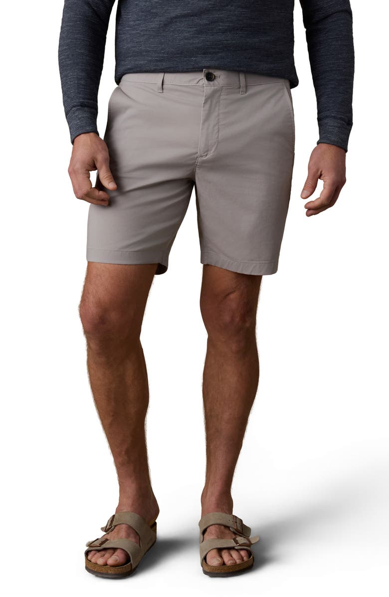 Faherty Movement Organic Cotton Blend Chino Shorts, Main, color, Fossil