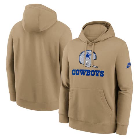 Men's Nike Tan Dallas Cowboys Best Season Rewind Club Pullover Hoodie