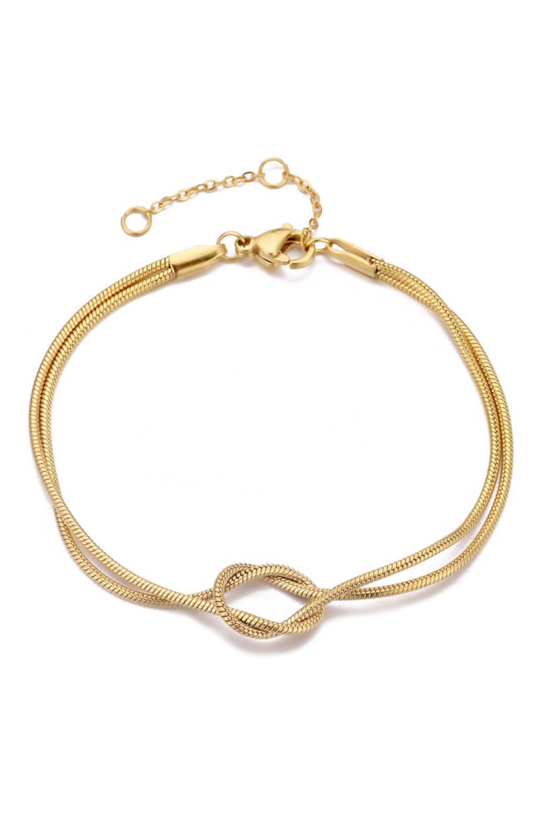 Knotted Chain Bracelet, Main, color, GOLD