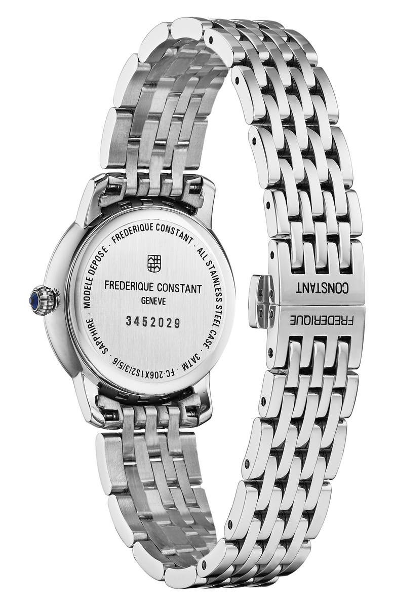 FREDERIQUE CONSTANT Slimline Bracelet Watch, 30mm, Alternate, color, Silver-Tone