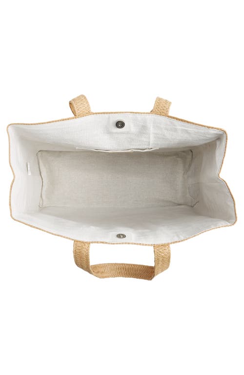 Btb Los Angeles Salty As A Beach Straw Tote In Brown