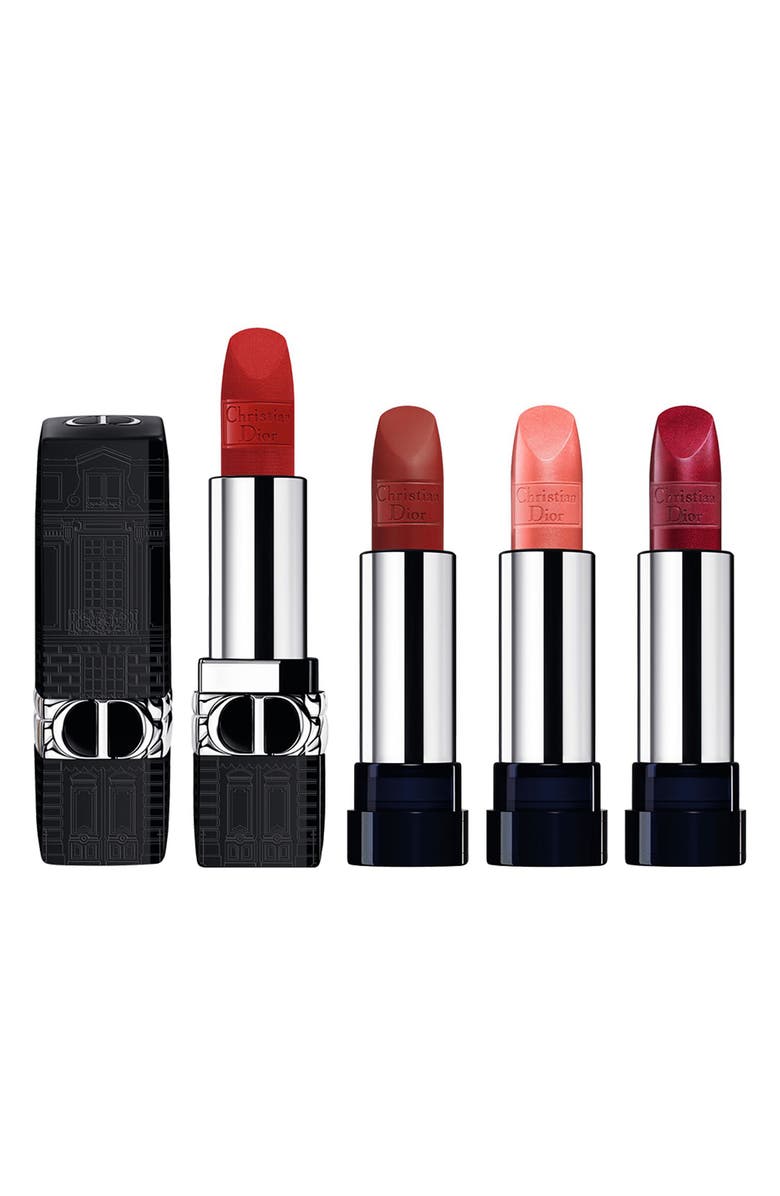 DIOR Rouge Dior Minaudière Lipstick Case & Lipstick Refill Set, Alternate, color,