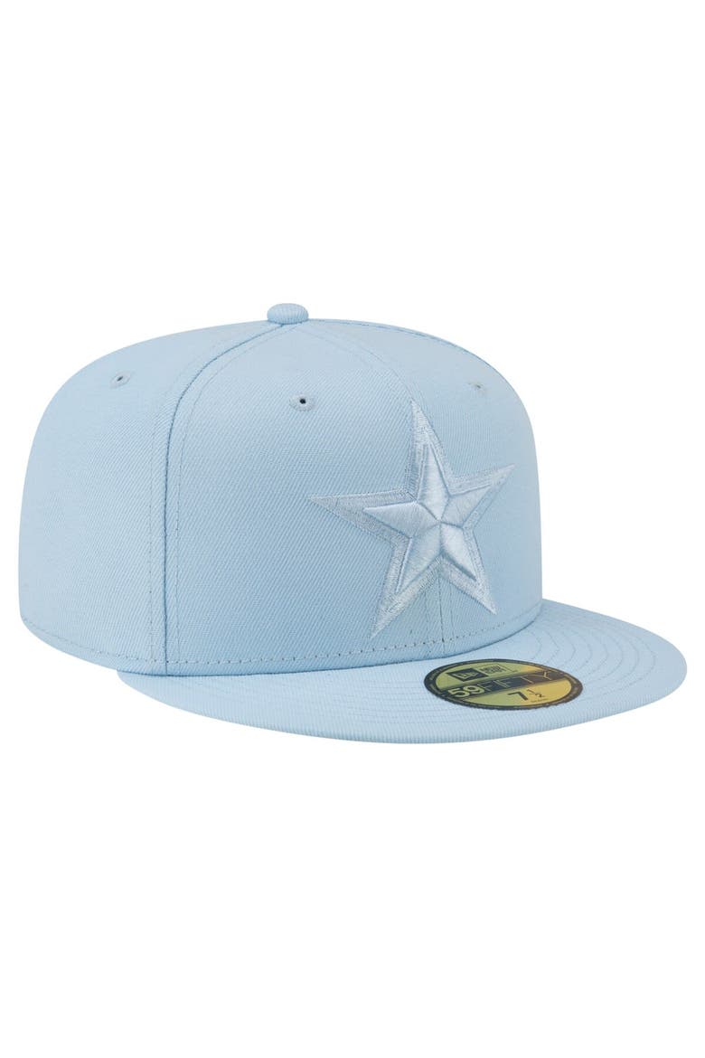 Men's  New Era Light Blue Dallas Cowboys Color Pack 59FIFTY Fitted Hat, Alternate, color, Light Blue
