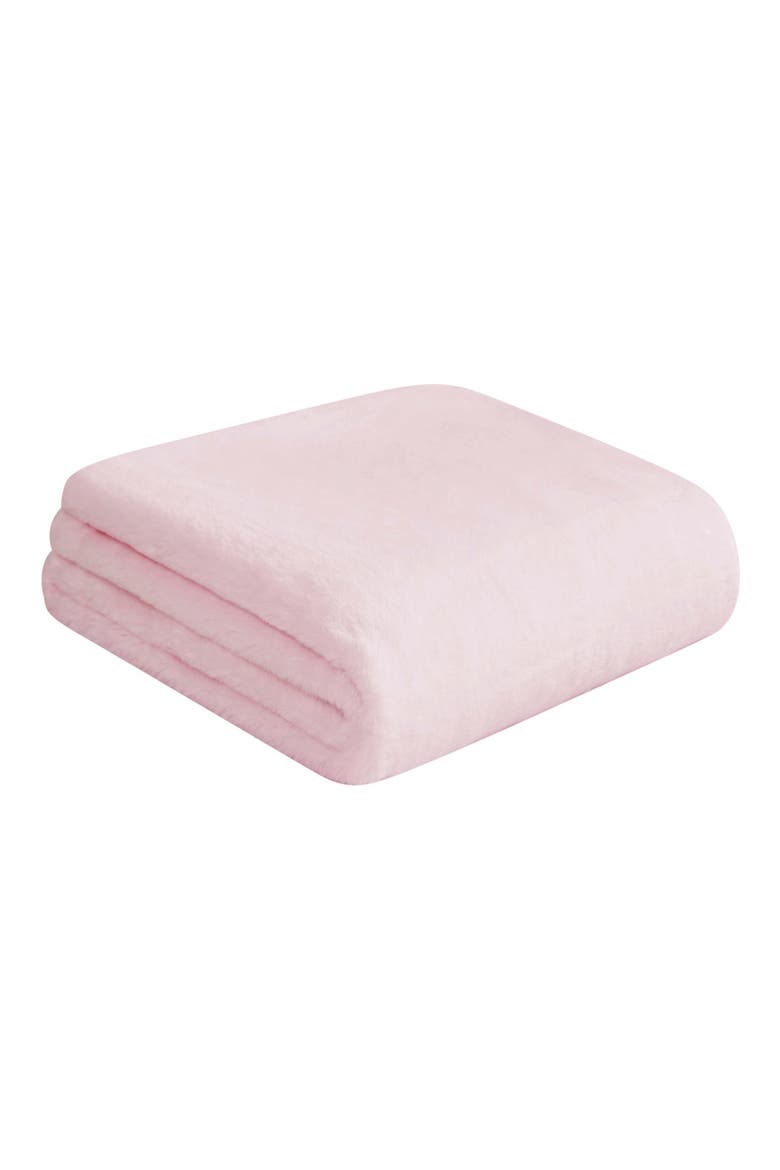 Plush Throw Blanket, Main, color, LIGHT PINK
