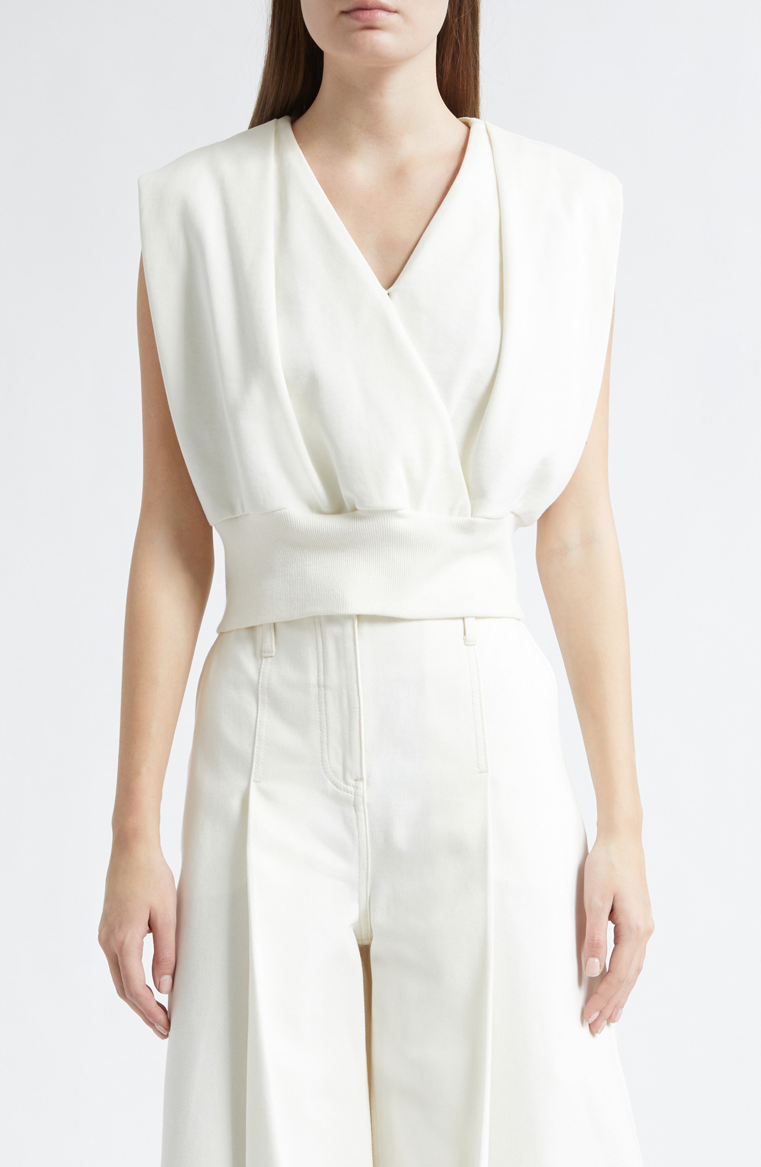 Draped Sleeveless Top