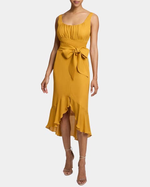 Rina Sleeveless Dress in Silk Georgette
