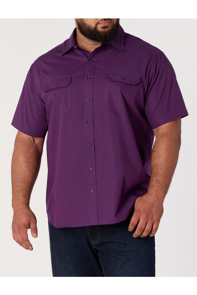Big & Tall Double-Pocket Sport Shirt, Main, color, POTENT PURPLE
