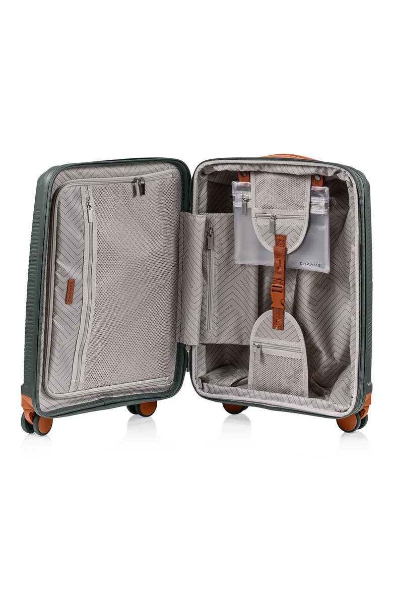 Aura 3-Piece Hardside Luggage Set, Alternate, color, GREEN