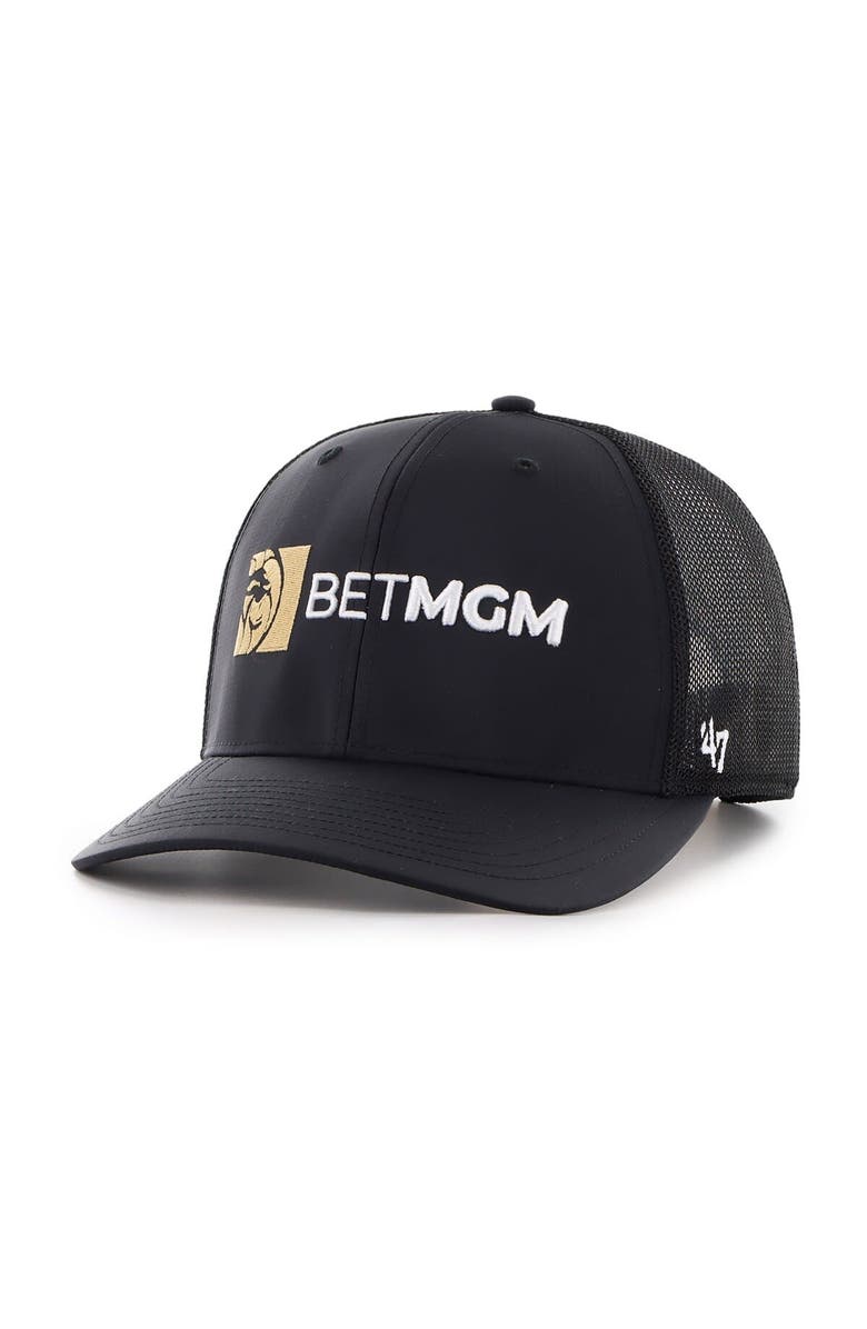 '47 Men's '47  Black Kyle Busch Bet MGM Sure Shot Brrr Trucker Adjustable Hat, Alternate, color, 