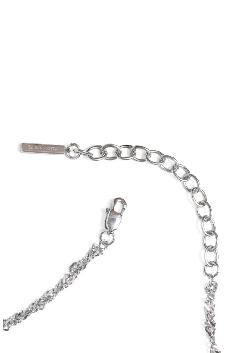 Singapore Chain Layering Necklace, Alternate, color, Silver
